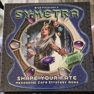 Symetra BC Designer Brad Finlayson Hexagonal Card Strategy Board Game Complete